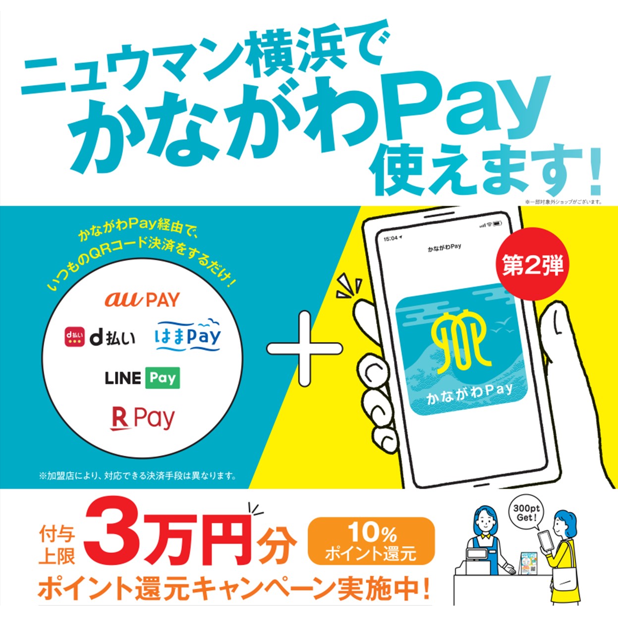 最大3万円分ポイント還元キャンペーン「かながわPay第2弾」開始！