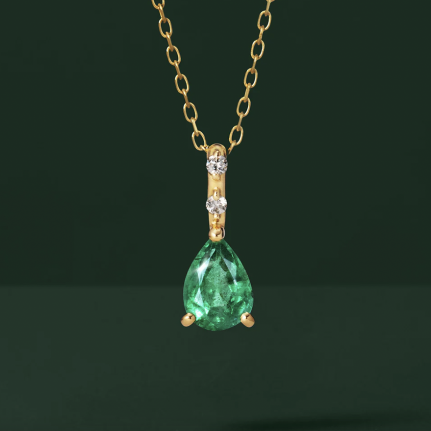【店舗限定】新作エメラルド K18ペンダントトップ