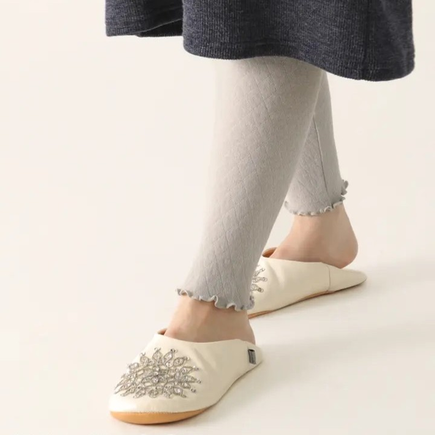 【おすすめ】キルト起毛レギンス10分丈