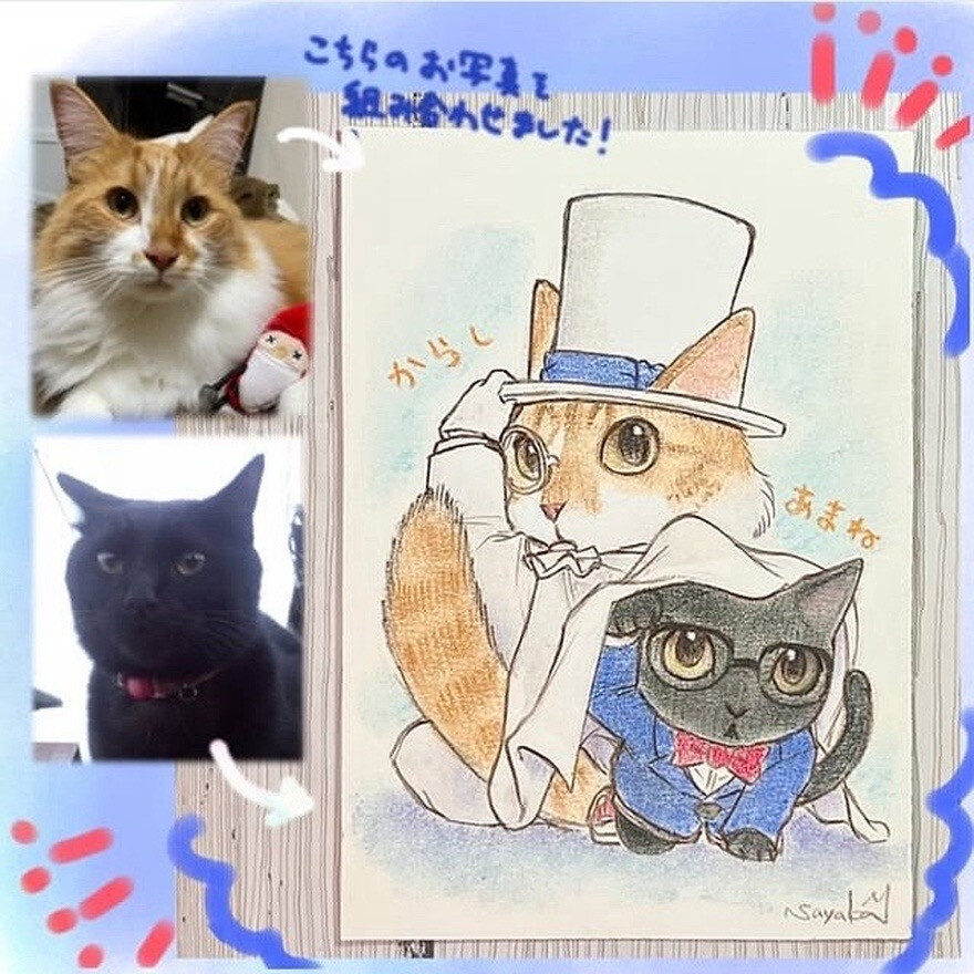 ペットの似顔絵屋さん開催