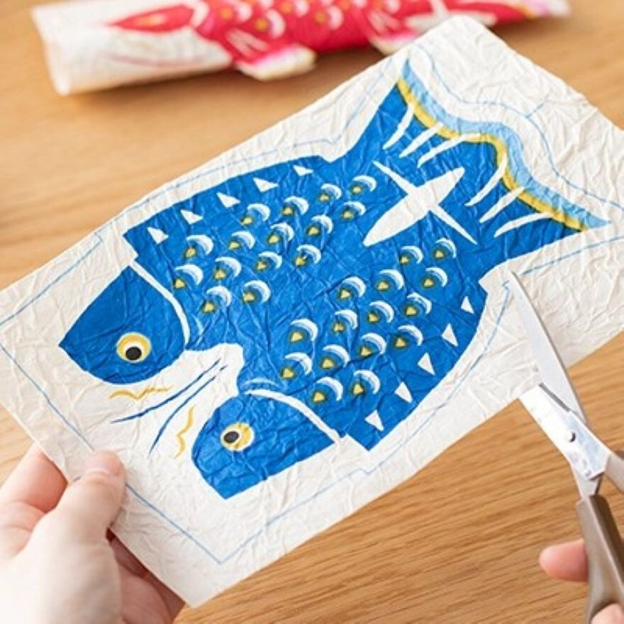 手漉き和紙の鯉のぼりをつくろう