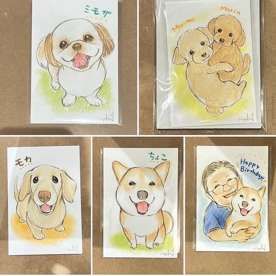 ペットの似顔絵屋さん開催
