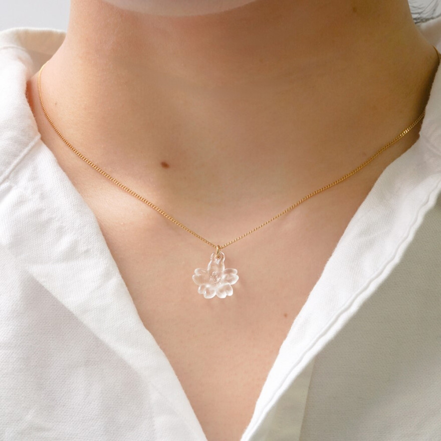 桜のガラスアクセサリー